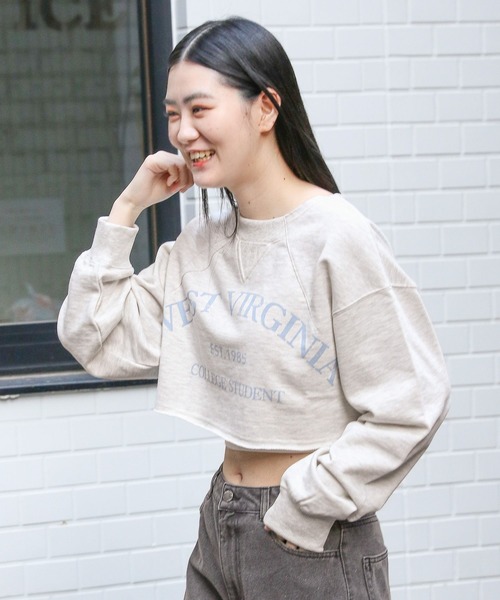 3.3 Field Trip (3.3フィールドトリップ)の「3.3 Field Trip/ロゴタンタケプルオーバー(ウラケ) 2107697(Tシャツ/カットソー・レディース・ライトグレー/グレー/ネイビー・FREE)」の8枚目の写真