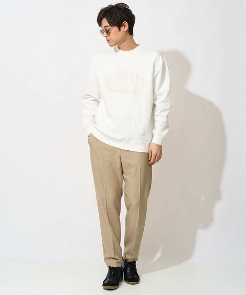 a.v.v(アーヴェヴェ)の「【ドライタッチ】ダンボールエンボスロゴプルオーバー(さらっとクリーンシリーズ)(スウェット・メンズ・ホワイト/ベージュ/ミント・50/48/46)」の9枚目の写真