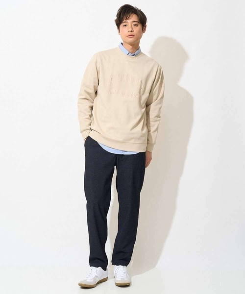 a.v.v(アーヴェヴェ)の「【ドライタッチ】ダンボールエンボスロゴプルオーバー(さらっとクリーンシリーズ)(スウェット・メンズ・ホワイト/ベージュ/ミント・50/48/46)」の10枚目の写真
