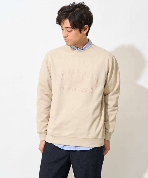 a.v.v(アーヴェヴェ)の「【ドライタッチ】ダンボールエンボスロゴプルオーバー(さらっとクリーンシリーズ)(スウェット・メンズ・ホワイト/ベージュ/ミント・50/48/46)」の18枚目の写真