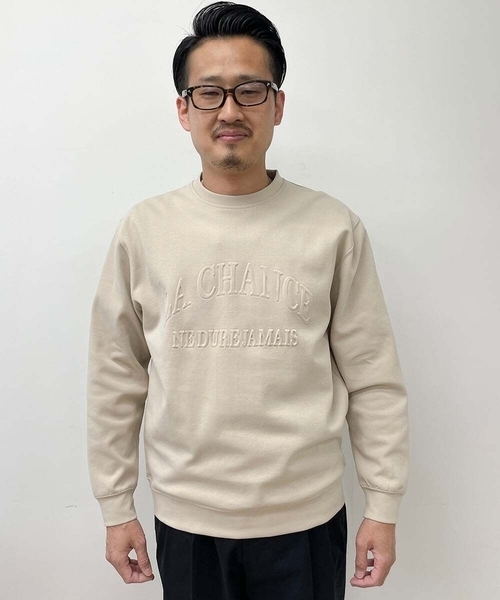 a.v.v(アーヴェヴェ)の「【ドライタッチ】ダンボールエンボスロゴプルオーバー(さらっとクリーンシリーズ)(スウェット・メンズ・ホワイト/ベージュ/ミント・50/48/46)」の17枚目の写真