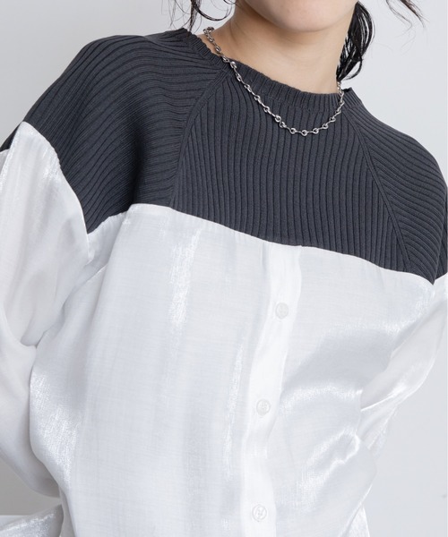 VACANCY（ヴァカンシー）の「リブニットドッキングシアーシャツ