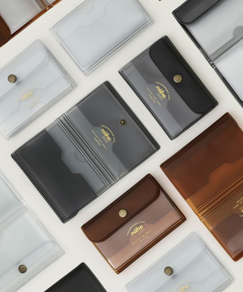 Nahe(ネーエ)の「nahe ネーエ カードケース 定期 名刺入れ クリア 三つ折り(カードケース・レディース・クリア/グレー系その他/ブラウン系その他・FREE)」の8枚目の写真