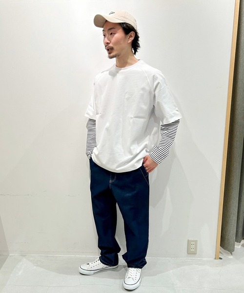 Grand PARK（グランドパーク）の「圧縮マイクロカノコラグランＴシャツ（Tシャツ/カットソー・メンズ・ホワイト/ネイビー/ブラック・MEDIUM/LARGE/X-LARGE）」の18枚目の写真