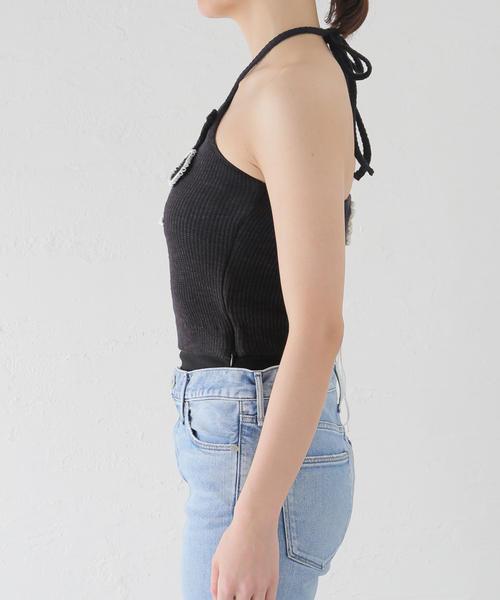 KIJUN/キジュン】 Sophie Halter-Neck Top