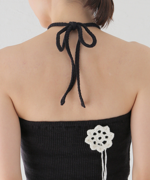 KIJUN/キジュン】 Sophie Halter-Neck Top