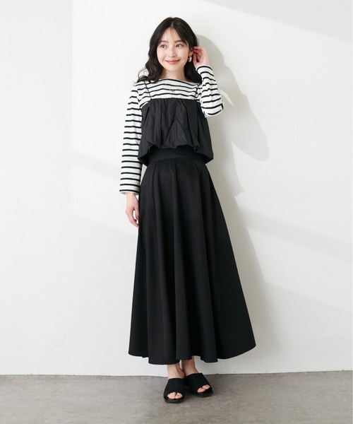 natural couture（ナチュラルクチュール）の「便利なベーシックボーダーT（Tシャツ/カットソー・レディース・ブラック/ベージュ/サックスブルー/ピンク/ブルー・FREE）」の9枚目の写真