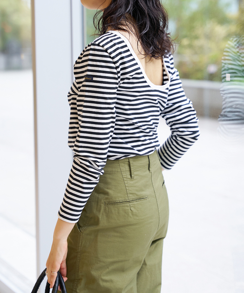 IENA LA BOUCLE(イエナラブークル)の「【LE MINOR/ルミノア 】MADEMOISELLE U カットソー(Tシャツ/カットソー・レディース・ブラック/パープル・FREE)」の6枚目の写真