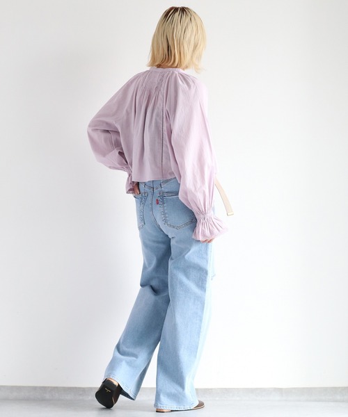 cepo（セポ）の「インド綿 フリンジボレロブラウス（シャツ/ブラウス・レディース・パープル/ブラック/オフホワイト・M）」の12枚目の写真