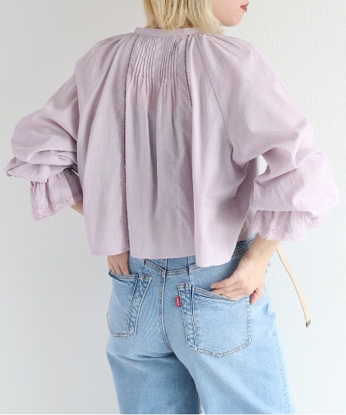 cepo（セポ）の「インド綿 フリンジボレロブラウス（シャツ/ブラウス・レディース・パープル/ブラック/オフホワイト・M）」の18枚目の写真