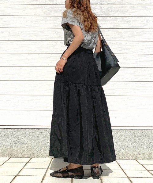 Q（キュー）の「ナイロンワッシャースカート（スカート・レディース・ブルー/ブラック・MEDIUM）」の13枚目の写真