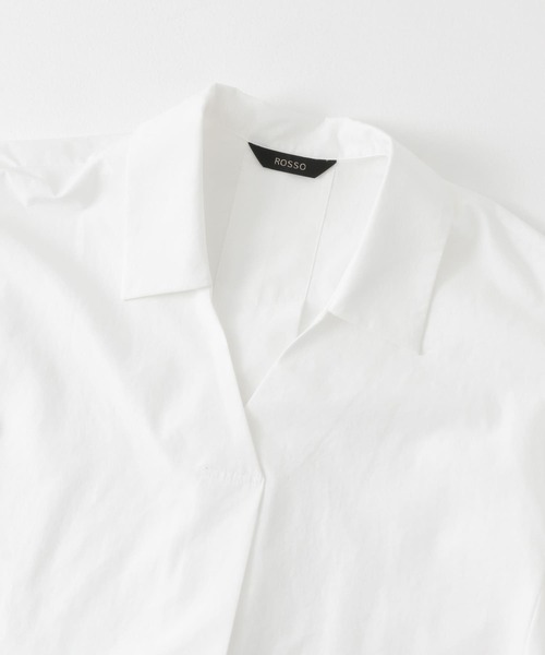 URBAN RESEARCH ROSSO WOMEN(アーバンリサーチ ロッソ)の「フレアスリーブショートシャツブラウス(シャツ/ブラウス・レディース・ホワイト/ストライプ/カーキ・FREE)」の16枚目の写真