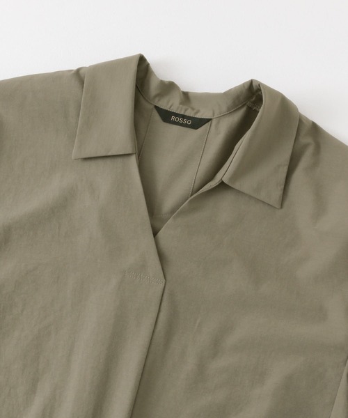 URBAN RESEARCH ROSSO WOMEN(アーバンリサーチ ロッソ)の「フレアスリーブショートシャツブラウス(シャツ/ブラウス・レディース・ホワイト/ストライプ/カーキ・FREE)」の17枚目の写真