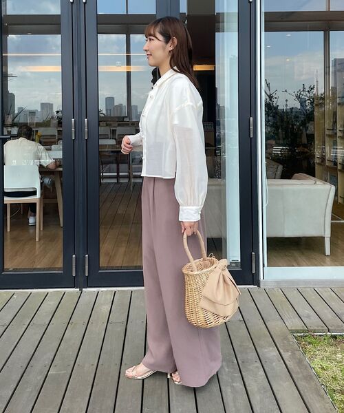 セール】【羽織でも、一枚着としても】パール調ボタンシアー