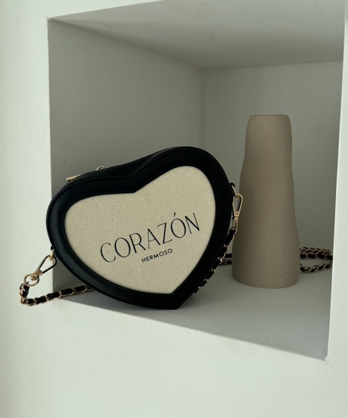 one after another NICE CLAUP（ワンアフターアナザーナイスクラップ）の「アソートハートショルダーバッグ（ショルダーバッグ・レディース・ブラック系その他/ブラック/ベージュ系その他/ピンク・FREE）」の3枚目の写真