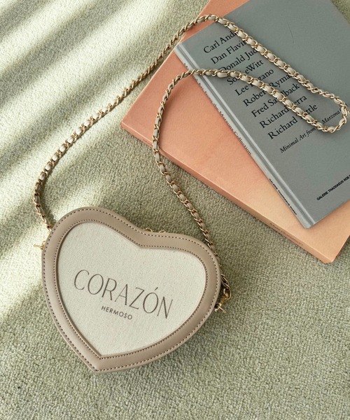 one after another NICE CLAUP（ワンアフターアナザーナイスクラップ）の「アソートハートショルダーバッグ（ショルダーバッグ・レディース・ブラック系その他/ブラック/ベージュ系その他/ピンク・FREE）」の4枚目の写真