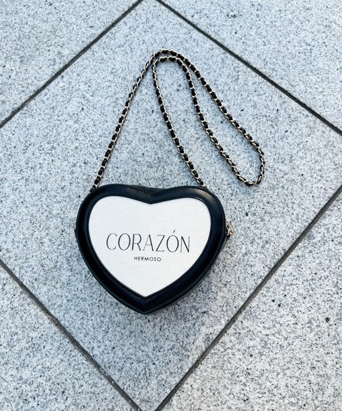 one after another NICE CLAUP（ワンアフターアナザーナイスクラップ）の「アソートハートショルダーバッグ（ショルダーバッグ・レディース・ブラック系その他/ブラック/ベージュ系その他/ピンク・FREE）」の6枚目の写真