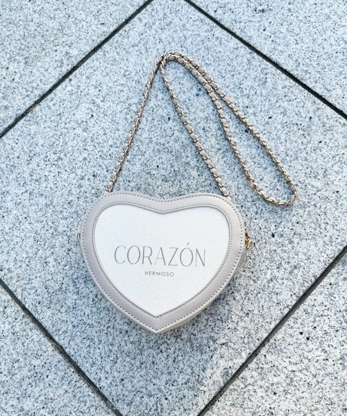 one after another NICE CLAUP（ワンアフターアナザーナイスクラップ）の「アソートハートショルダーバッグ（ショルダーバッグ・レディース・ブラック系その他/ブラック/ベージュ系その他/ピンク・FREE）」の7枚目の写真