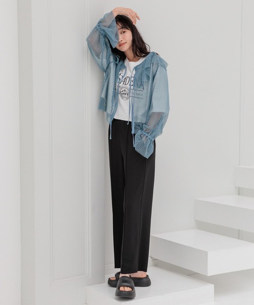 LOWRYS FARM（ローリーズファーム）の「リメイクショートＳＳ 115251（Tシャツ/カットソー・レディース・チャコールグレー/アイボリー/ピンク・FREE）」の10枚目の写真