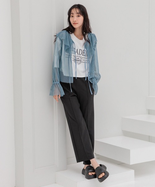 LOWRYS FARM（ローリーズファーム）の「リメイクショートＳＳ 115251（Tシャツ/カットソー・レディース・チャコールグレー/アイボリー/ピンク・FREE）」の11枚目の写真