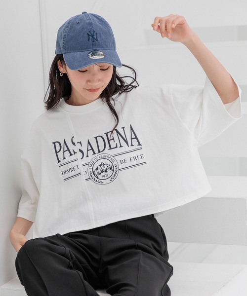 LOWRYS FARM（ローリーズファーム）の「リメイクショートＳＳ 115251（Tシャツ/カットソー・レディース・チャコールグレー/アイボリー/ピンク・FREE）」の6枚目の写真