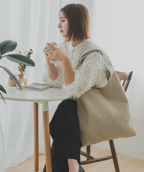 Rename（リネーム）の「Rename ヌビ マルシェバッグ ヌビバッグ トートバッグ 丸洗いOK（ショルダーバッグ・レディース・クリーム/ライトグレー/ブラック/アイボリー・FREE）」の20枚目の写真