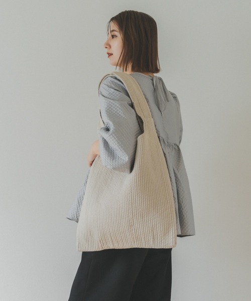 Rename（リネーム）の「Rename ヌビ マルシェバッグ ヌビバッグ トートバッグ 丸洗いOK（ショルダーバッグ・レディース・クリーム/ライトグレー/ブラック/アイボリー・FREE）」の22枚目の写真