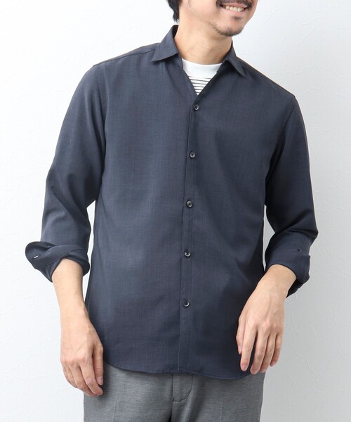 NOLLEY'S goodman(ノーリーズグッドマン)の「リネンライク スキッパーシャツ(シャツ/ブラウス・メンズ・サックスブルー/ダークネイビー・XL/L/M/S)」の22枚目の写真