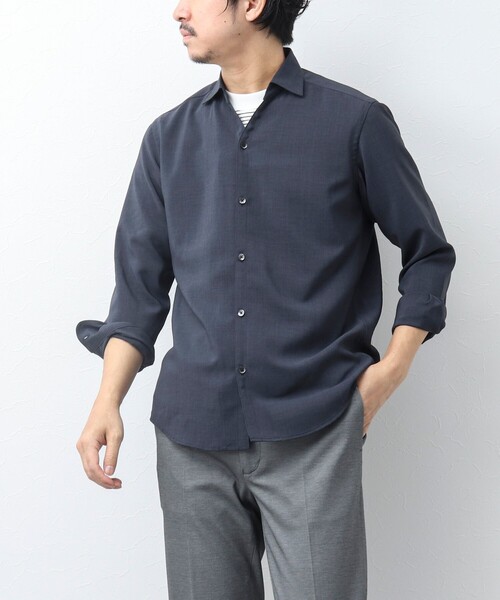 NOLLEY'S goodman(ノーリーズグッドマン)の「リネンライク スキッパーシャツ(シャツ/ブラウス・メンズ・サックスブルー/ダークネイビー・XL/L/M/S)」の21枚目の写真