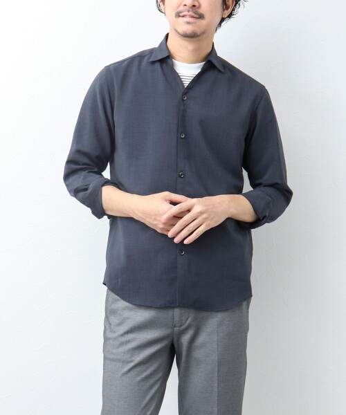 NOLLEY'S goodman(ノーリーズグッドマン)の「リネンライク スキッパーシャツ(シャツ/ブラウス・メンズ・サックスブルー/ダークネイビー・XL/L/M/S)」の20枚目の写真