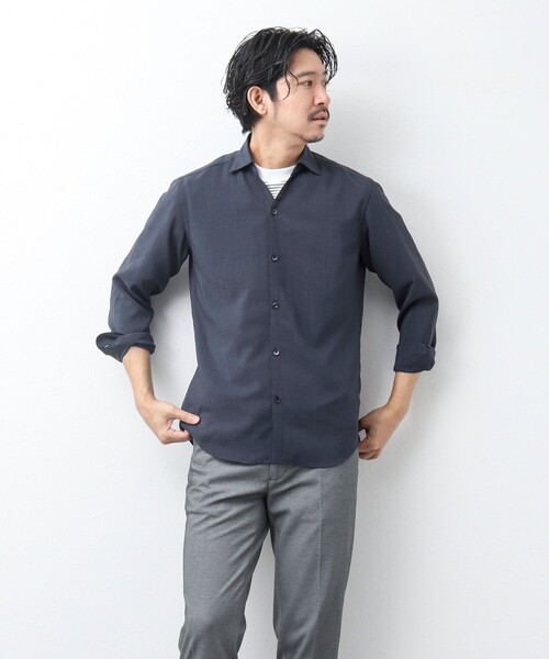 NOLLEY'S goodman(ノーリーズグッドマン)の「リネンライク スキッパーシャツ(シャツ/ブラウス・メンズ・サックスブルー/ダークネイビー・XL/L/M/S)」の18枚目の写真