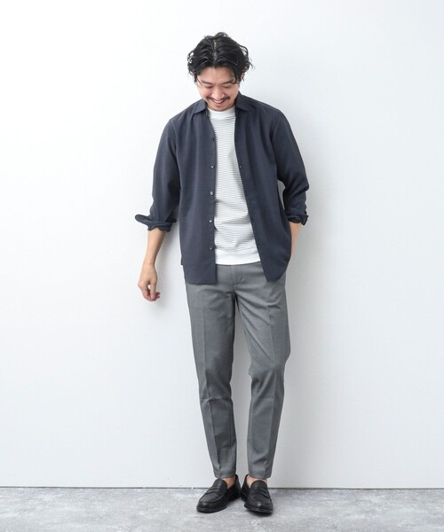 NOLLEY'S goodman(ノーリーズグッドマン)の「リネンライク スキッパーシャツ(シャツ/ブラウス・メンズ・サックスブルー/ダークネイビー・XL/L/M/S)」の9枚目の写真