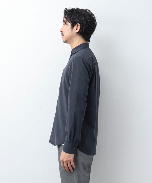 NOLLEY'S goodman(ノーリーズグッドマン)の「リネンライク スキッパーシャツ(シャツ/ブラウス・メンズ・サックスブルー/ダークネイビー・XL/L/M/S)」の6枚目の写真