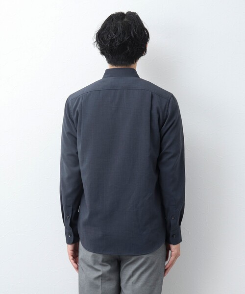 NOLLEY'S goodman(ノーリーズグッドマン)の「リネンライク スキッパーシャツ(シャツ/ブラウス・メンズ・サックスブルー/ダークネイビー・XL/L/M/S)」の5枚目の写真