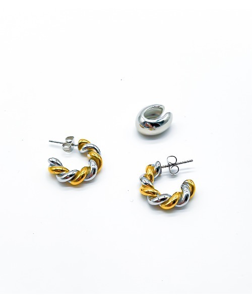 SCREW HOOP PIERCE & EAR CUFF（ピアス（両耳用））｜AGLAIA（アグライアー） 5,320円