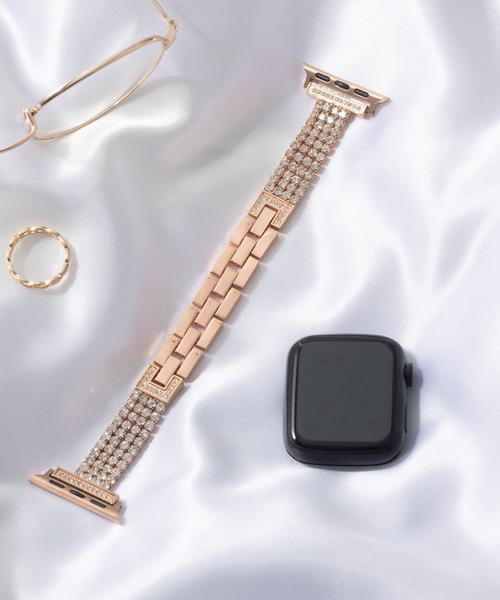 emonique(エモニーク)の「ステンレス製 Apple Watch バンド スマートウォッチバンド【38/40/41/42/44/45/49mm対応】(デジタル腕時計・レディース・ブラック/シルバー/ピンクゴールド・42/38)」の3枚目の写真