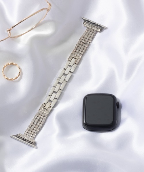 emonique(エモニーク)の「ステンレス製 Apple Watch バンド スマートウォッチバンド【38/40/41/42/44/45/49mm対応】(デジタル腕時計・レディース・ブラック/シルバー/ピンクゴールド・42/38)」の1枚目の写真