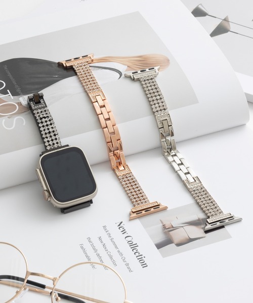 emonique(エモニーク)の「ステンレス製 Apple Watch バンド スマートウォッチバンド【38/40/41/42/44/45/49mm対応】(デジタル腕時計・レディース・ブラック/シルバー/ピンクゴールド・42/38)」の8枚目の写真