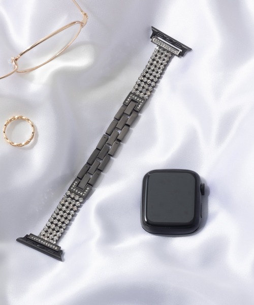 emonique(エモニーク)の「ステンレス製 Apple Watch バンド スマートウォッチバンド【38/40/41/42/44/45/49mm対応】(デジタル腕時計・レディース・ブラック/シルバー/ピンクゴールド・42/38)」の4枚目の写真