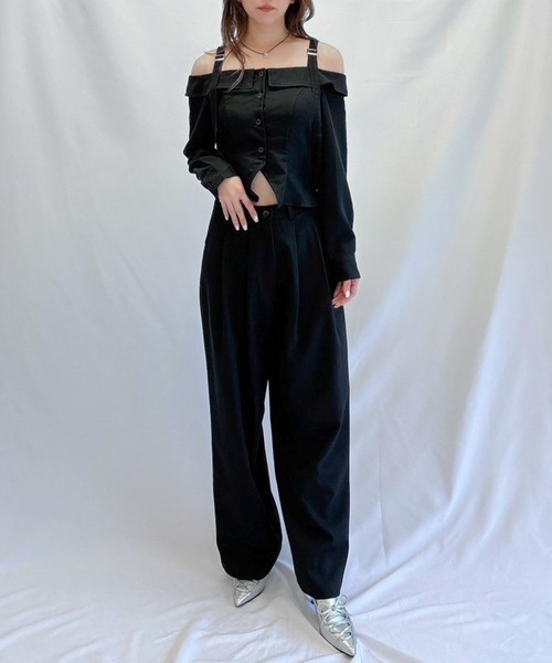 ENVYM（アンビー）の「オフショルシャツ（シャツ/ブラウス・レディース・チェック/ホワイト/ブラック・FREE）」の18枚目の写真