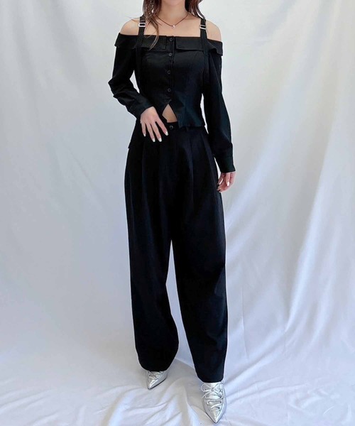 ENVYM（アンビー）の「オフショルシャツ（シャツ/ブラウス・レディース・チェック/ホワイト/ブラック・FREE）」の19枚目の写真