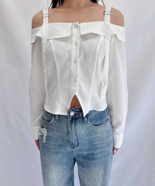 ENVYM（アンビー）の「オフショルシャツ（シャツ/ブラウス・レディース・チェック/ホワイト/ブラック・FREE）」の20枚目の写真