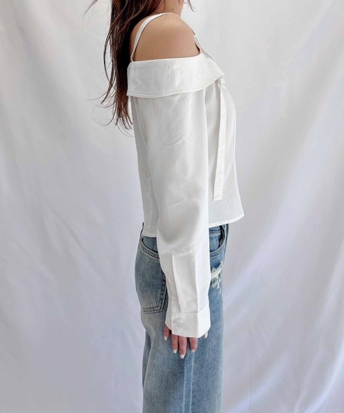 ENVYM（アンビー）の「オフショルシャツ（シャツ/ブラウス・レディース・チェック/ホワイト/ブラック・FREE）」の21枚目の写真