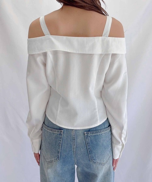 ENVYM（アンビー）の「オフショルシャツ（シャツ/ブラウス・レディース・チェック/ホワイト/ブラック・FREE）」の22枚目の写真