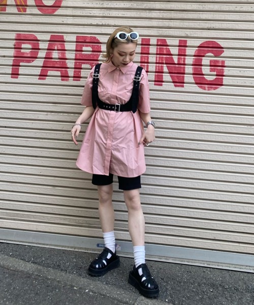 ブラウス シャツ 「ZOZO限定」セットアイテム　ハーネスベルト付きシャツSS/119118 レディース JEANASIS（ジーナシス）の「【ZOZO限定】セットアイテム