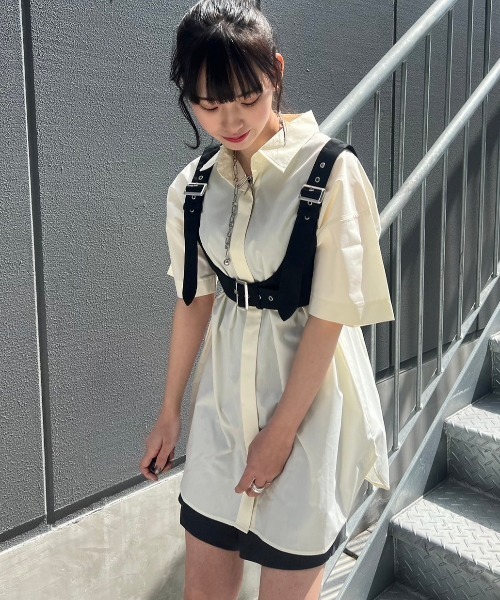 じーざす様♡専用 セール】【ZOZO限定】セットアイテム ハーネスベルト付きシャツ