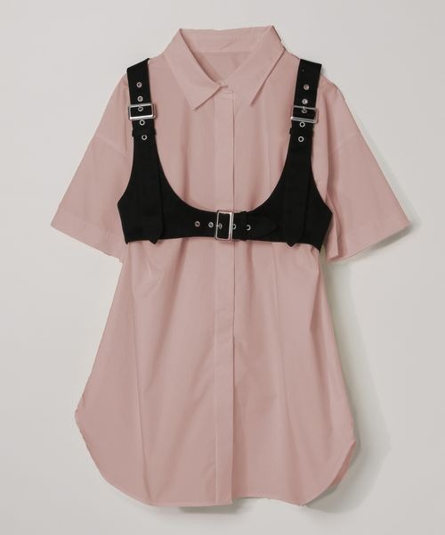 ブラウス シャツ 「ZOZO限定」セットアイテム　ハーネスベルト付きシャツSS/119118 レディース JEANASIS（ジーナシス）の「【ZOZO限定】セットアイテム