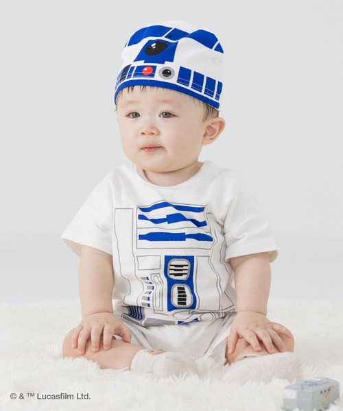 STAR WARS（スターウォーズ）の「スター・ウォーズ キャラクターカバーオール（ロンパース・キッズ・ホワイト/ブラック・80ｃｍ/70cm）」の2枚目の写真