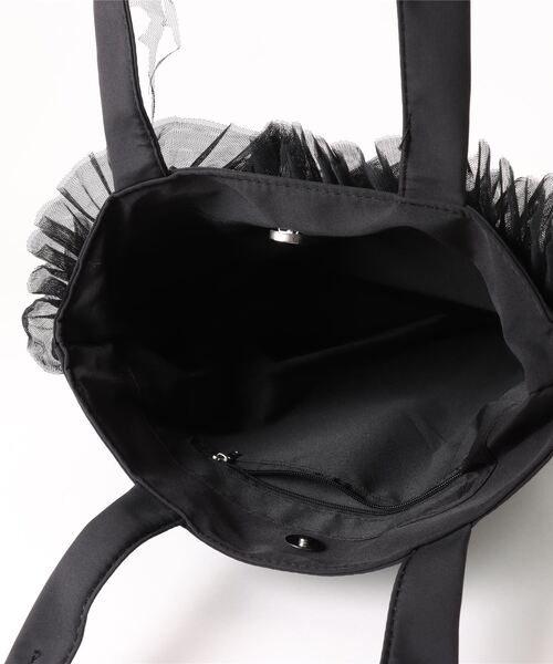 clear（クリア）の「A4チュールトートバッグ［推し活 ピンク ブラック］≪再入荷≫（トートバッグ・レディース・ブラック/ピンク・F）」の3枚目の写真