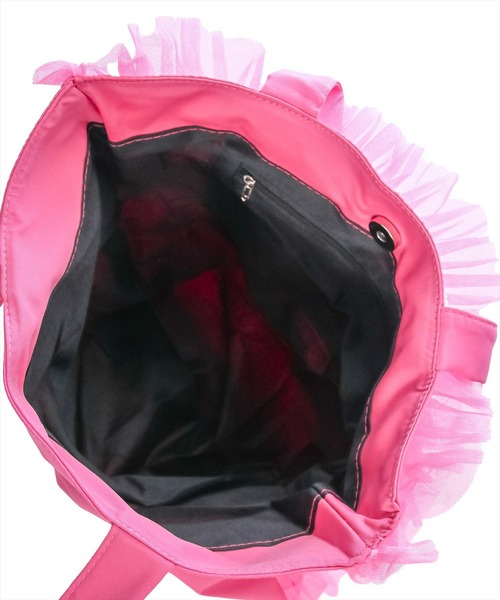 clear（クリア）の「A4チュールトートバッグ［推し活 ピンク ブラック］≪再入荷≫（トートバッグ・レディース・ブラック/ピンク・F）」の7枚目の写真